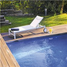 Set de 2 tumbonas blancas Shio Resol