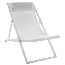 Set de 4 tumbonas blancas plegables Sand Resol