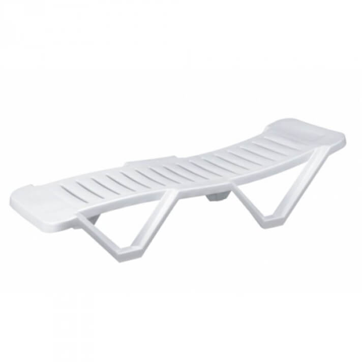 Conjunto de 2 tumbonas blancas Costa Brava Resol