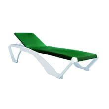 Pack de 2 tumbonas blancas con textilene verde Marina Club Resol