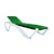 Pack de 2 tumbonas blancas con textilene verde Marina Club Resol