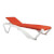 Set de 2 tumbonas blancas con textilene naranja Marina Club Resol