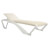Set de 2 tumbonas blancas con textilene beige Marina Club Resol