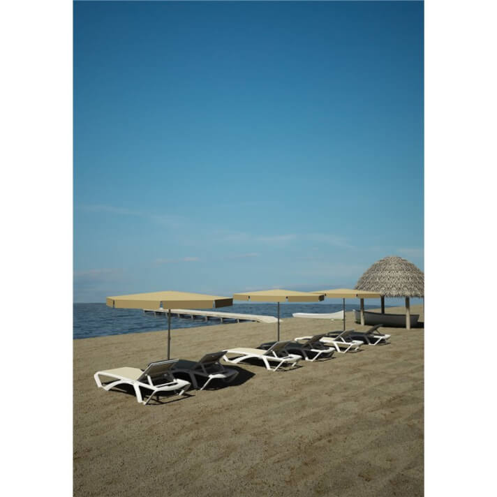 Parasol redondo beige COSTA de Resol