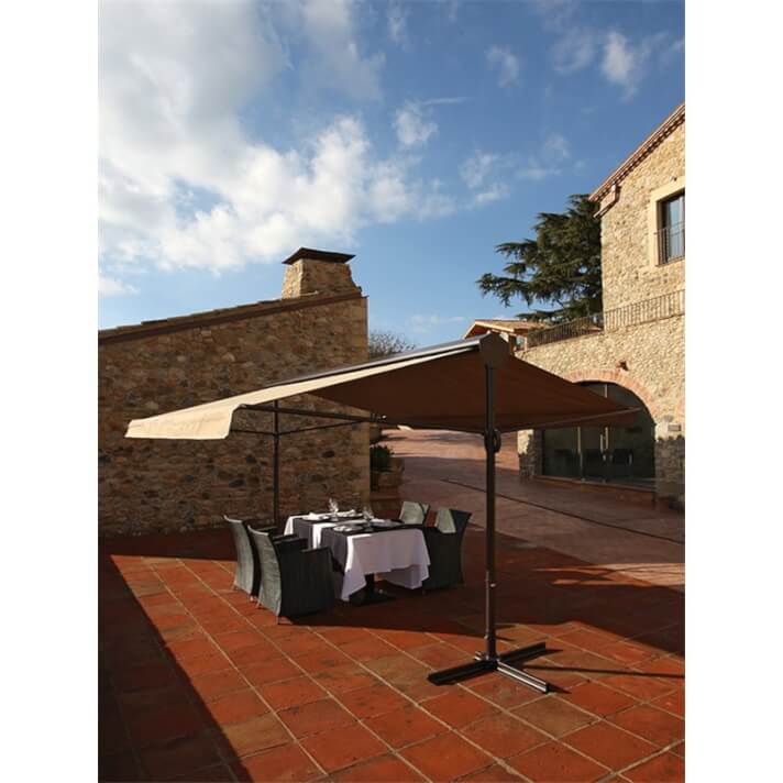 Marquesina plegable marr&oacute;n de Resol