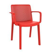 Pack de 4 sillas rojas con brazos Fresh Resol
