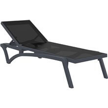 Pack de 2 tumbonas grises textilene negro Capri Resol