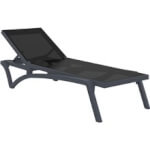 Pack de 2 tumbonas grises textilene negro Capri Resol