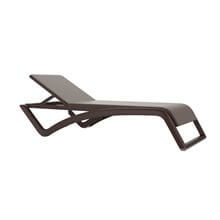 Set de 2 tumbonas wenge textilene color chocolate Sky Premium Resol