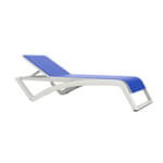 Set de 2 tumbonas blancas textilene azul Sky Premium Resol