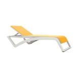 Set de 2 tumbonas blancas textilene amarillo Sky Premium Resol