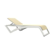 Set de 2 tumbonas blancas textilene color crudo Sky Premium Resol