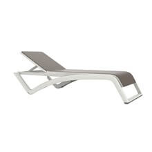 Set de 2 tumbonas blancas textilene color chocolate Sky Premium Resol