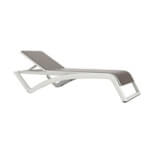 Set de 2 tumbonas blancas textilene color chocolate Sky Premium Resol