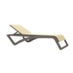 Set de 2 tumbonas chocolate textilene color crudo Sky Premium Resol