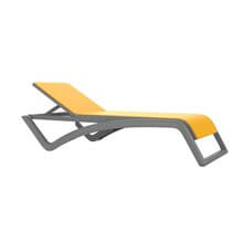 Set de 2 tumbonas gris oscuro textilene amarillo Sky Premium Resol