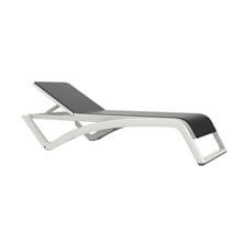 Pack de 2 tumbonas blancas textilene gris-negro Resol