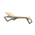 Set de 2 tumbonas chocolate textilene beige Sky Club Resol