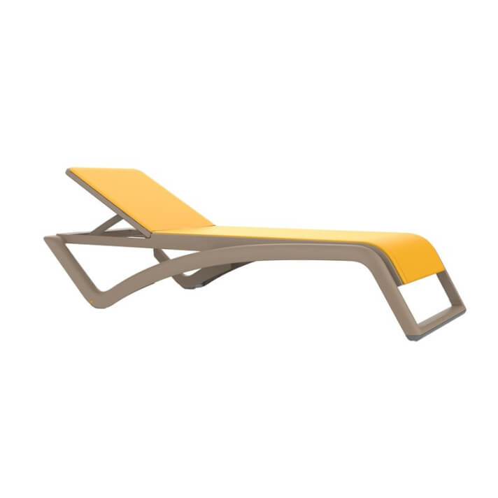 Set de 2 tumbonas arena textilene amarillo Sky Club Resol