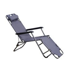 Silla tumbona Gris Outsunny