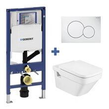 Pack inodoro DAMA Roca y cisterna Geberit DUOFIX 12cm