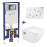 Pack inodoro The Gap Roca y cisterna Geberit DUOFIX 8 cm
