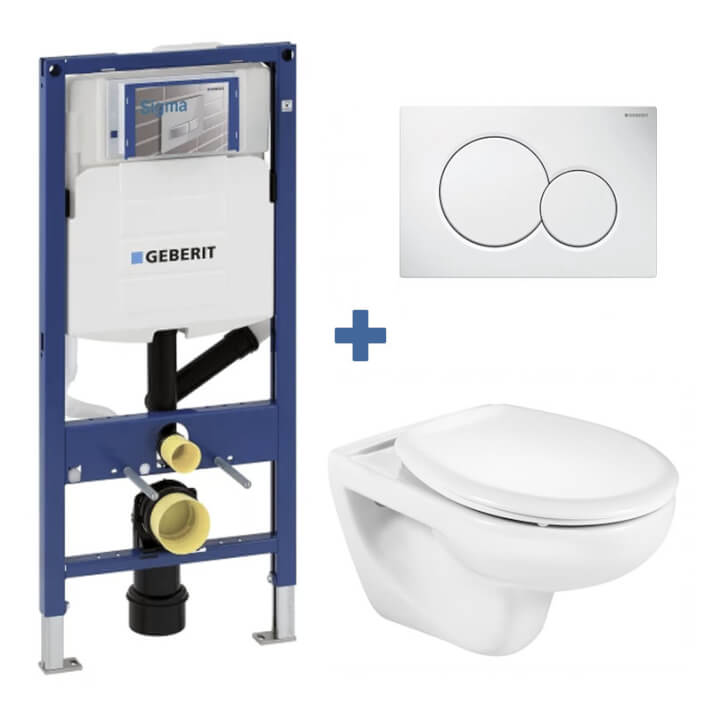 Pack inodoro VICTORIA Roca y cisterna Geberit DUOFIX 12cm