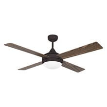 Ventilador marrón con luz ICARIA de Faro