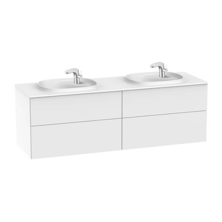 Pack mueble Unik Beyond con doble Lavabo Surfex Roca