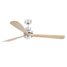 Ventilador níquel mate palas pino con luz LANTAU-G de Faro