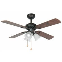 Ventilador marrón con luz LISBOA de Faro