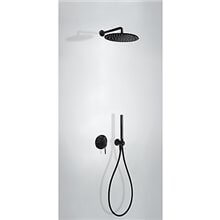 Conjunto de ducha Negro Mate de 2 vías TRES STUDY