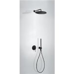Conjunto de ducha Negro Mate de 2 vías TRES STUDY