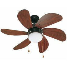 Ventilador marrón con luz PALAO de Faro