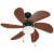 Ventilador marrón con luz PALAO de Faro