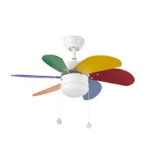 Ventilador multicolor con luz PALAO de Faro