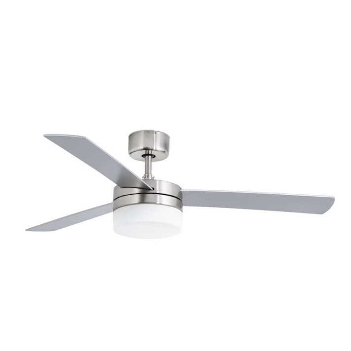 Ventilador n&iacute;quel mate con luz PANAY de Faro