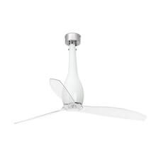 Ventilador blanco brillo palas transparentes ETERFAN de Faro