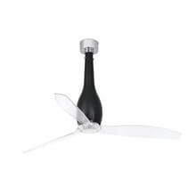 Ventilador negro mate palas transparentes ETERFAN de Faro