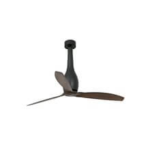 Ventilador negro mate palas color madera ETERFAN de Faro