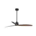 Ventilador negro palas madera JUST FAN de Faro