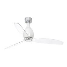 Ventilador blanco brillo palas transparente MINI ETERFAN de Faro