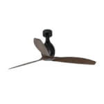 Ventilador negro mate palas madera MINI ETERFAN de Faro