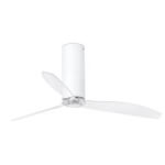 Ventilador blanco mate palas transparentes TUBE FAN de Faro
