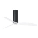Ventilador negro mate palas transparentes TUBE FAN de Faro