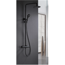 Columna de ducha termostática negro mate Imex Londres