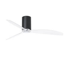 Ventilador negro mate palas transparentes MINI TUBE FAN de Faro