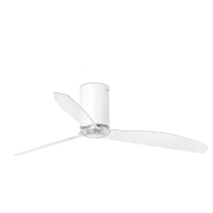 Ventilador blanco palas transparentes MINI TUBE FAN de Faro