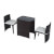 Conjunto elegante de 2 sillas y mesa Ratán Outsunny