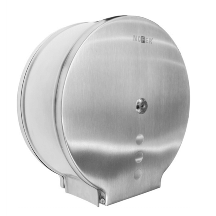 Dispensador de papel industrial redondo acero satinado NOFER